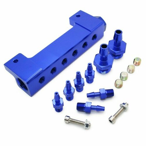 Вакуумный разветвитель алюминиевый 18 NPT 6 2 портов 10197 263900₽