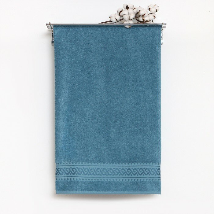 Полотенце махровое Pirouette 70х130см цвет голубой 420г/м2 хлопок