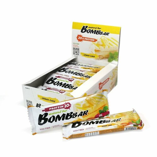 Bombbar Батончик Bombbar Лимонный торт 20 штук bombbar батончик bombbar арахис 60г х 20 штук