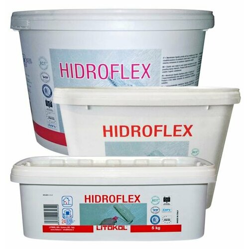 LITOKOL HIDROFLEX состав гидроизоляционный однокомпонентный, обмазочный, зеленый (10кг) состав гидроизоляционный эластичный dufa hydroisol голубой 3 кг