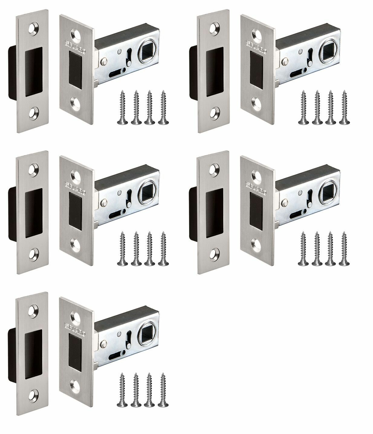 Защелка врезная Fuaro (Фуаро) MAGNET M12-50-25 SN матовый никель (комплект 5 штук)