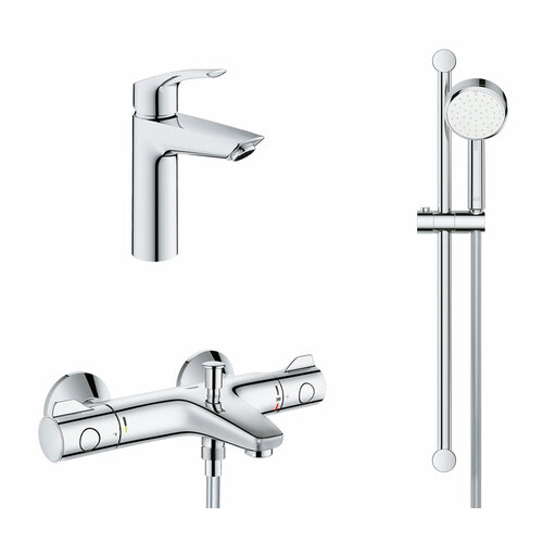 Комплект смесителей для ванны с термостатом Grohe Grohtherm 800