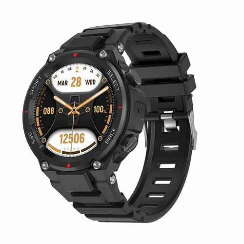 Смарт-часы умные наручные SMART PRESENT DT5 Sport мужские круглые с функцией телефона водонепроницаемые черные 649000₽