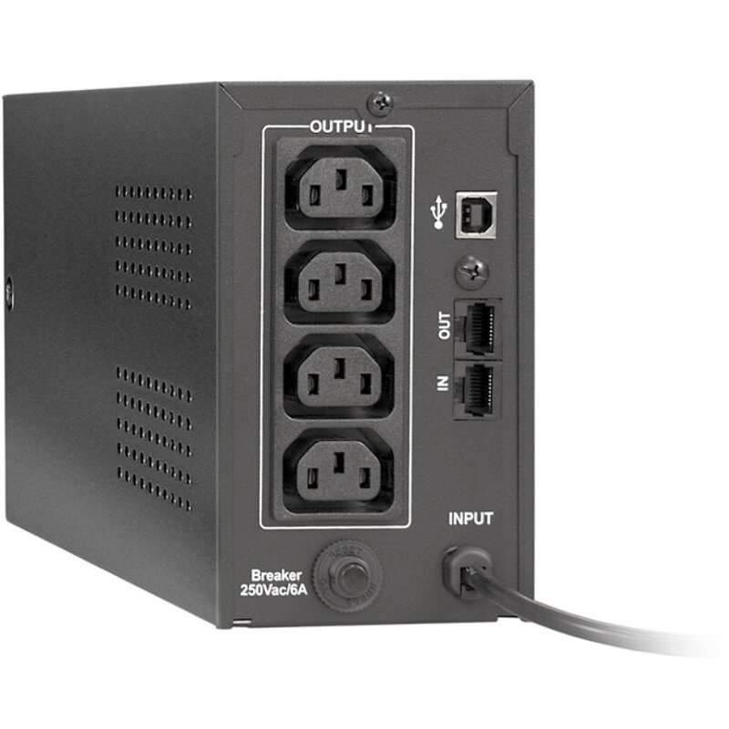 Exegate EP285562RUS ИБП ExeGate Power Smart ULB-800.LCD.AVR.C13.RJ.USB 800VA/480W, LCD, AVR, 4*IEC-C13, RJ45/11, USB, Black — фото 5