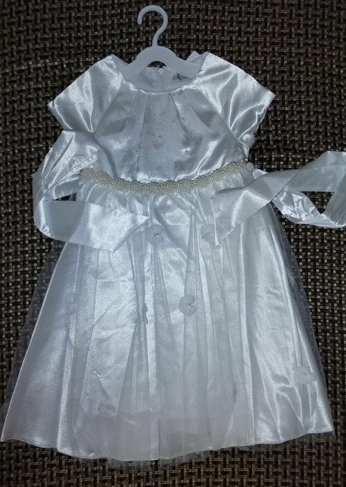 Платье Карамелли, размер 122-60-54, белый