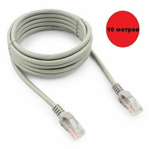 фото Патч-корд UTP кат. 5е, литой, многожильный, 10 м