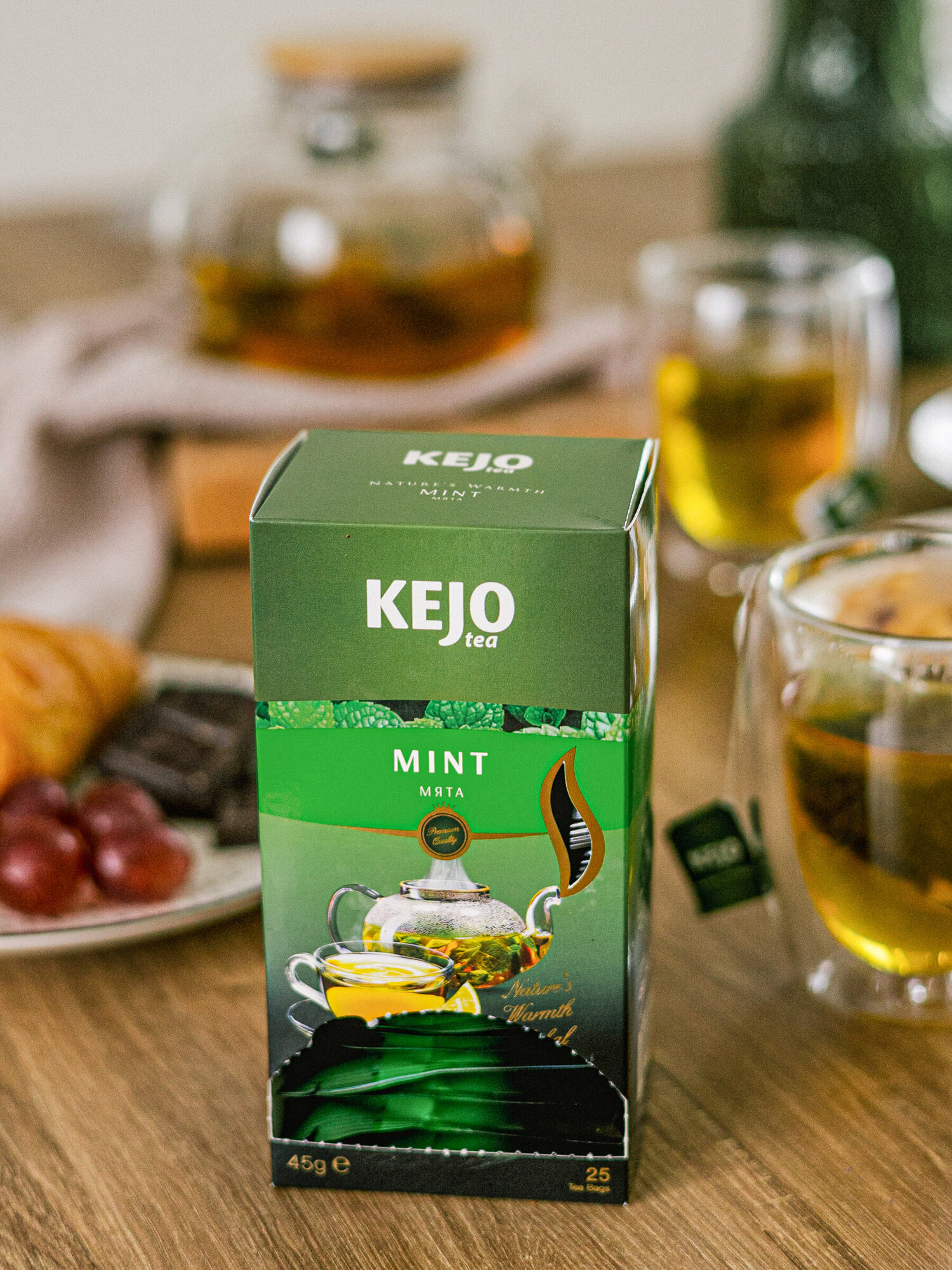 Мята KEJOfoods MINT в пакетиках 25*1,8гр картон - фотография № 16