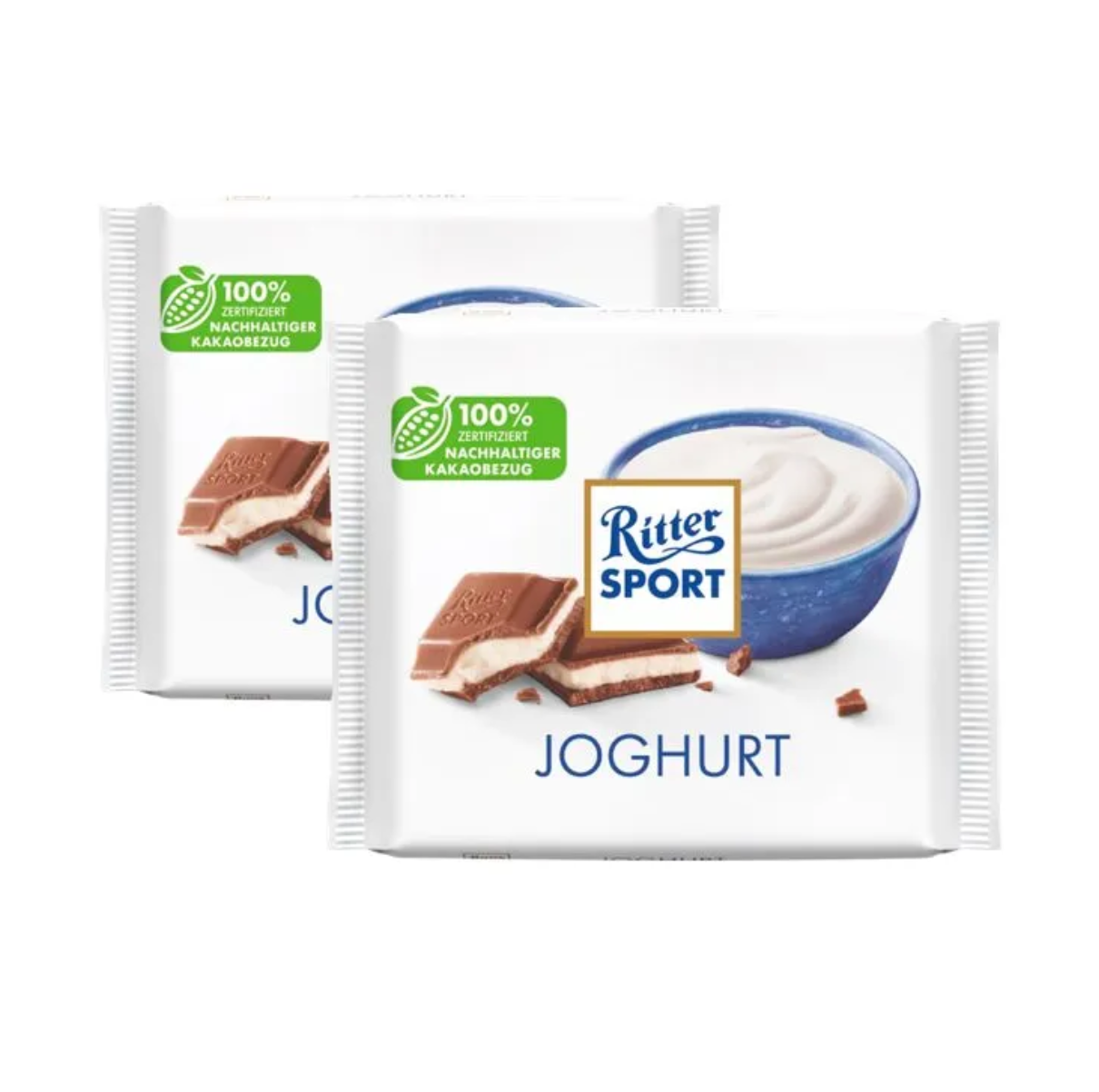 Ritter Sport Joghurt молочный шоколад с йогуртовой начинкой / Ritter Sport йогурт/ Риттер спорт 100г (2 шт)
