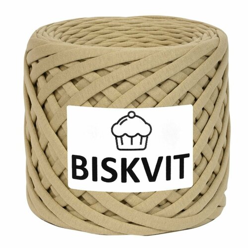 Трикотажная пряжа Biskvit (Бисквит) цвет Лен, 330гр. 100м. (100% хлопок), 1 моток.