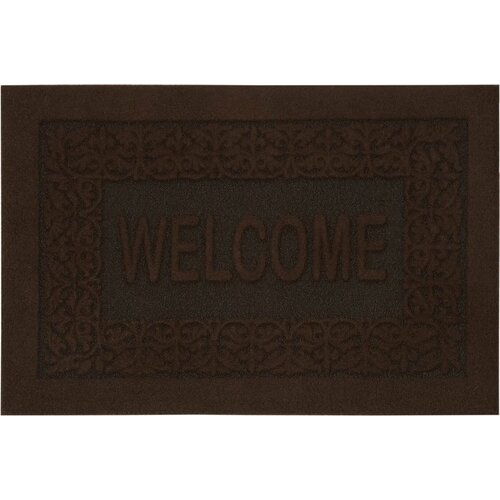 Коврик грязезащитный полипропилен/латекс 40x60 см цвет коричневый