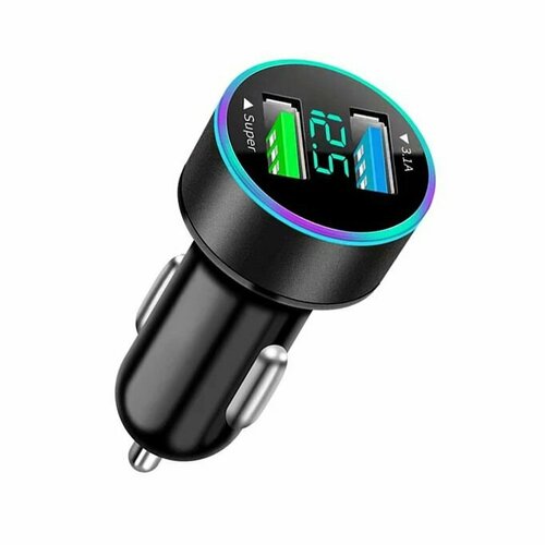 Зарядное устройство автомобильное USB (QC3.0 Super + PD20W,4000mA) TDS TS-CAU70A черный, размер 63*30*30 мм