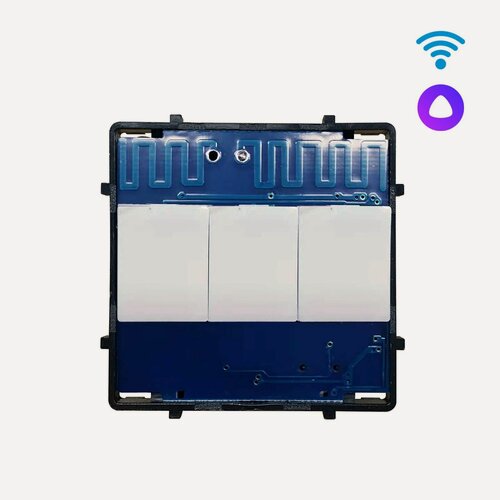 Изображение товара Сенсорный модуль, 3 клавиши Wi-Fi выключатель с нулем, (без панели)