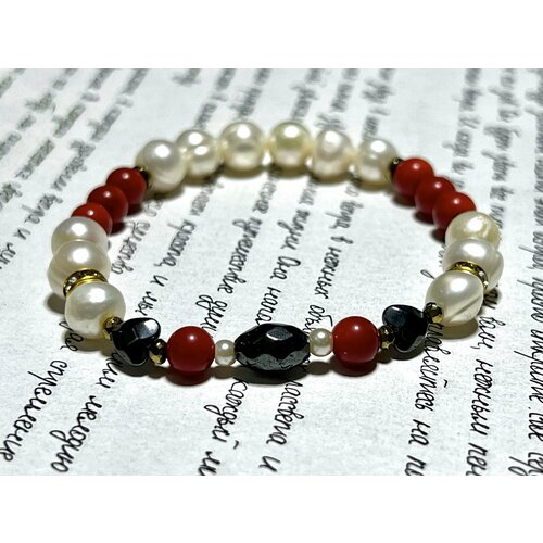 Браслет-нить, 1 шт., размер 17 см, черный, красный