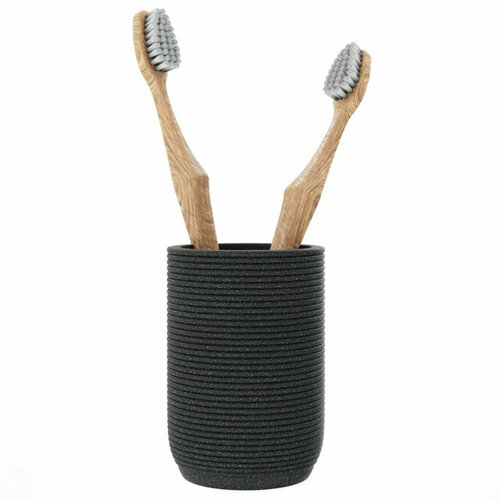 Стакан настольный fora twister black полирезин черный 1821₽