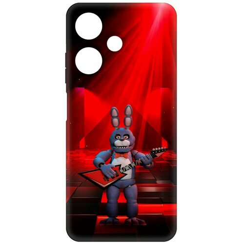 Чехол-накладка Krutoff Soft Case фнаф (FNAF) - Бонни с гитарой для INFINIX Hot 30i черный чехол накладка krutoff soft case фнаф fnaf бонни с гитарой для infinix smart 8 черный