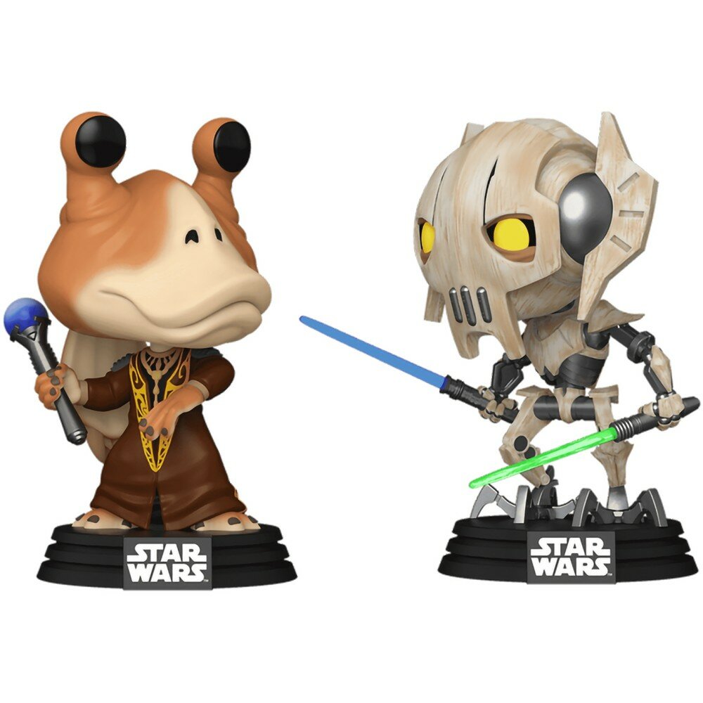 Набор фигурок Funko Star Wars: The Clone Wars - POP! - Jar Jar Binks vs General Grievous (Exc) (10.7/10.3 см) 76862