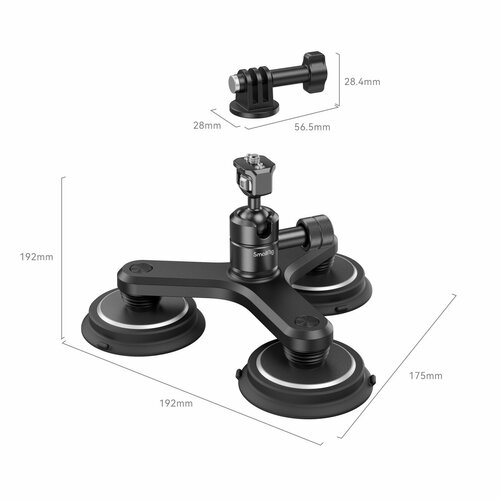 Шаровая голова с магнитной присоской SmallRig 4468 Triple Suction Cup для экшн-камеры