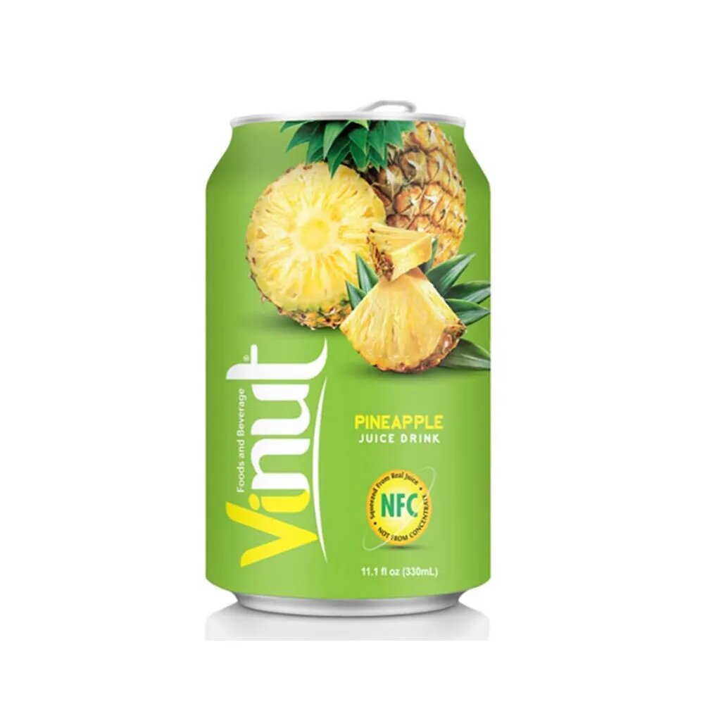 Напиток сокосодержащий Vinut (Винут) ананас 330мл 24шт (Pineapple)