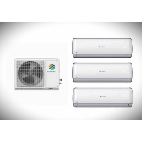3 гарантийных года! Мульти DC INVERTER сплит-система настенный домашний бытовой охладительный прибор кондиционер Loriot LAC-21AIM-OUT/LAC-07AIM-IN 3 штуки. Площадь: 30 + 30 + 30