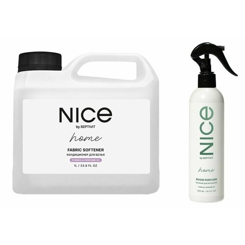 NICE by Septivit Набор Кондиционер для стирки белья Formula 02 - 1 л Парфюм для дома Formula 02 03 л 752₽