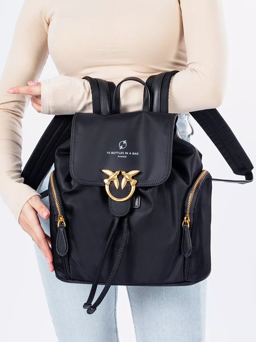 фото Рюкзак женский Recycled Backpack Pinko (27х27х11см) NFCчип