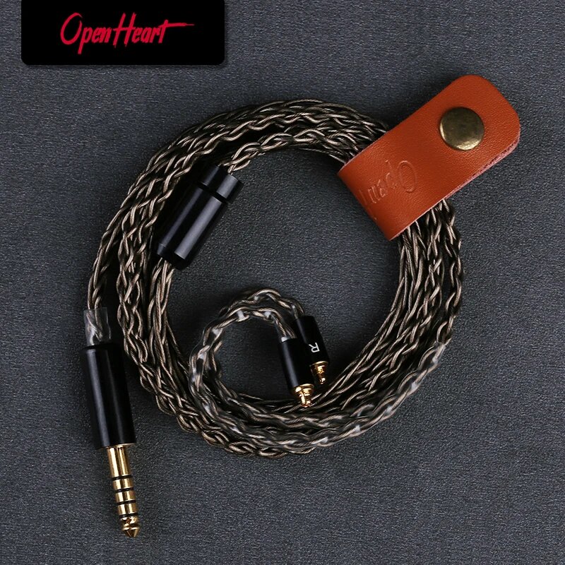 OPENHEART 8-жильный кабель для Sennheiser IE200/IE300/IE600/IE900 AKG N5005/N30 MMCX 3,5 4,4 мм сбалансированный кабель 1,2/1,6 м посеребренный, Grey 4.4mm BAL, 1.2m
