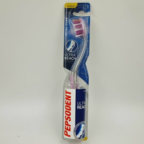 Зубная щетка Pepsodent Ultra Reach medium Розовая 1 шт Из Финляндии 1249₽