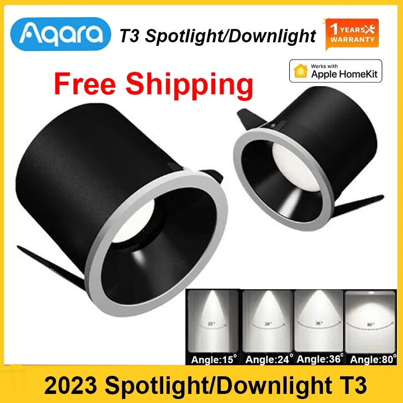 Aqara T3 Zigbee Умный светодиодный светильник 6 Вт, downlight 80degrees — фото 1