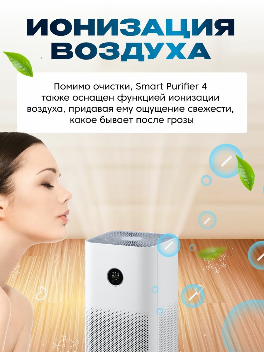 Очиститель воздуха Xiaomi (Mi) Smart Air Purifier 4 Pro GLOBAL AC-M15-SC , белый (BHR5056EU) — фото 1