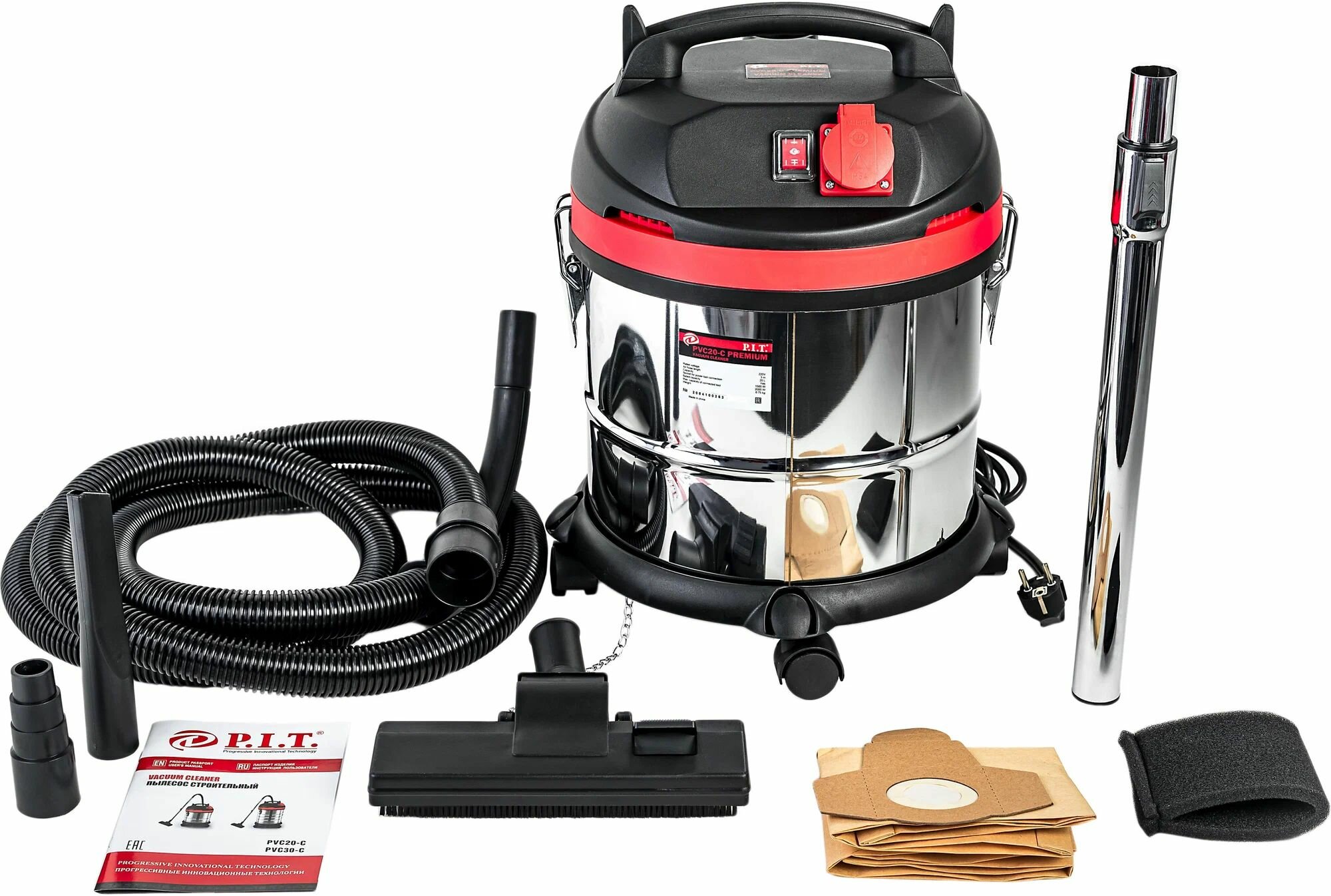 Пылесос строительный PVC20-C мастер P.I.T. — фото 1