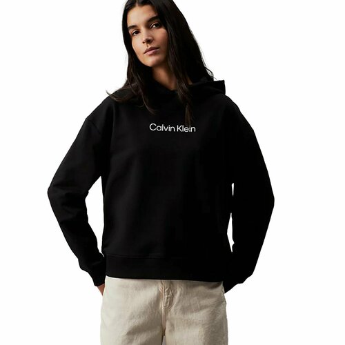 фото Худи calvin klein hero logo hoodie, размер tl, , черный