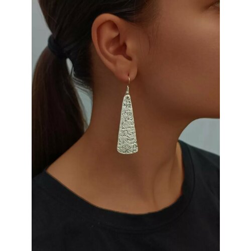 Серьги, серебристый