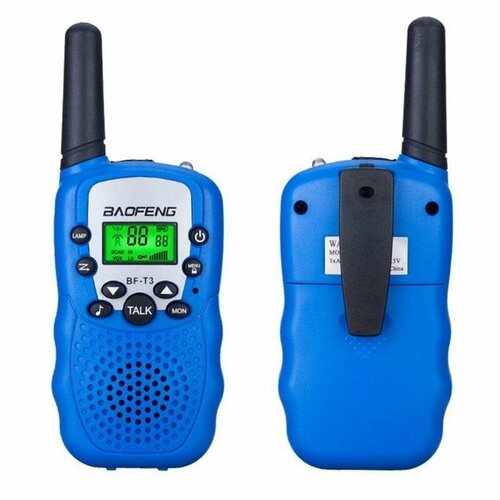 Комплект детских раций Baofeng BF-T3, синие синий