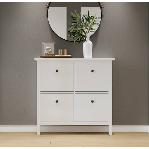 Обувница 4 ящика кымор HEMNES 106х101х22 см белый 17990₽