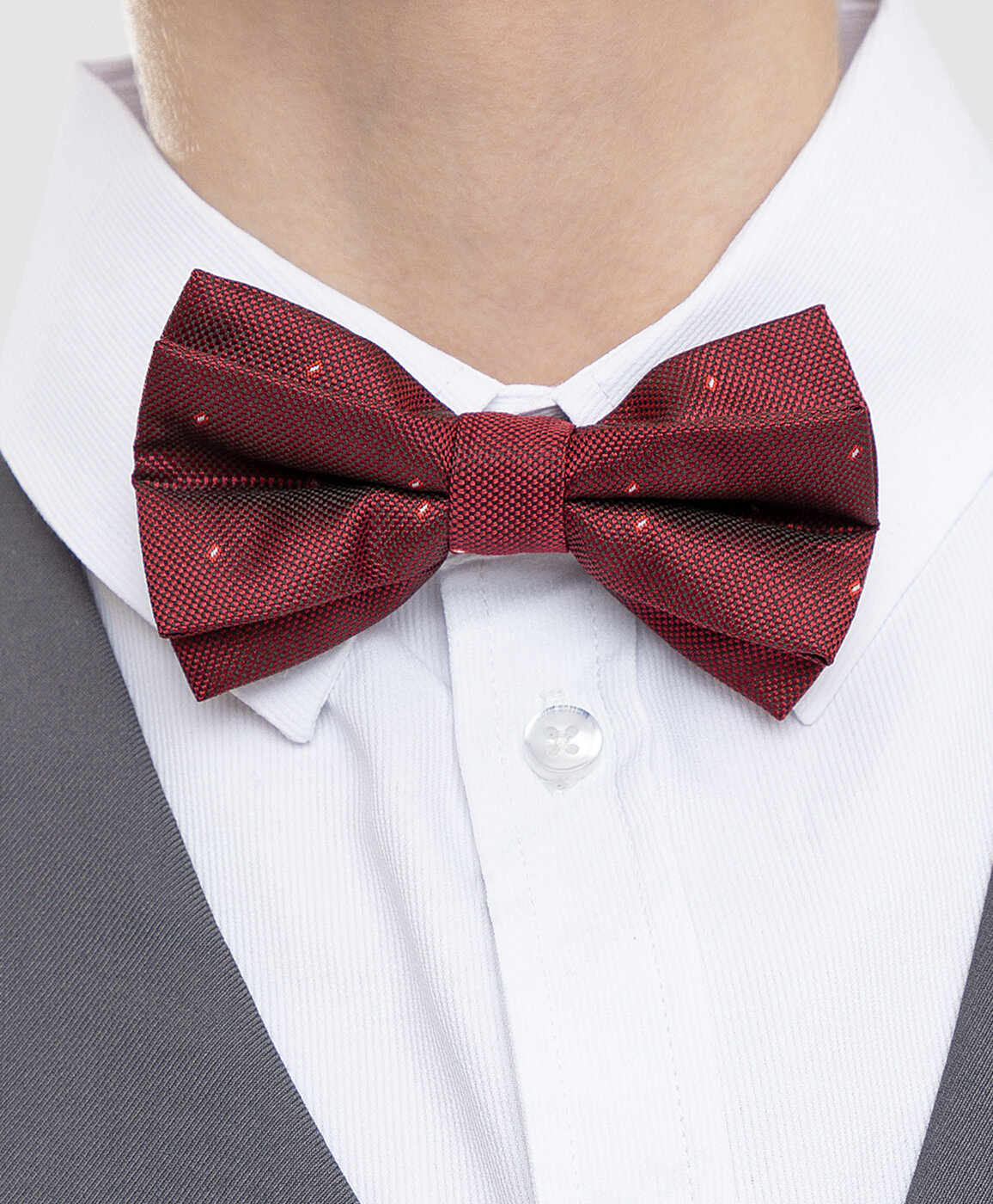 Бабочка Button Blue бордовый