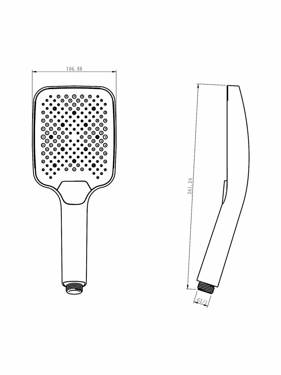 Лейка для душа Raglo R450.52, ABS-пластик, 3 режима, хромированная — фото 1