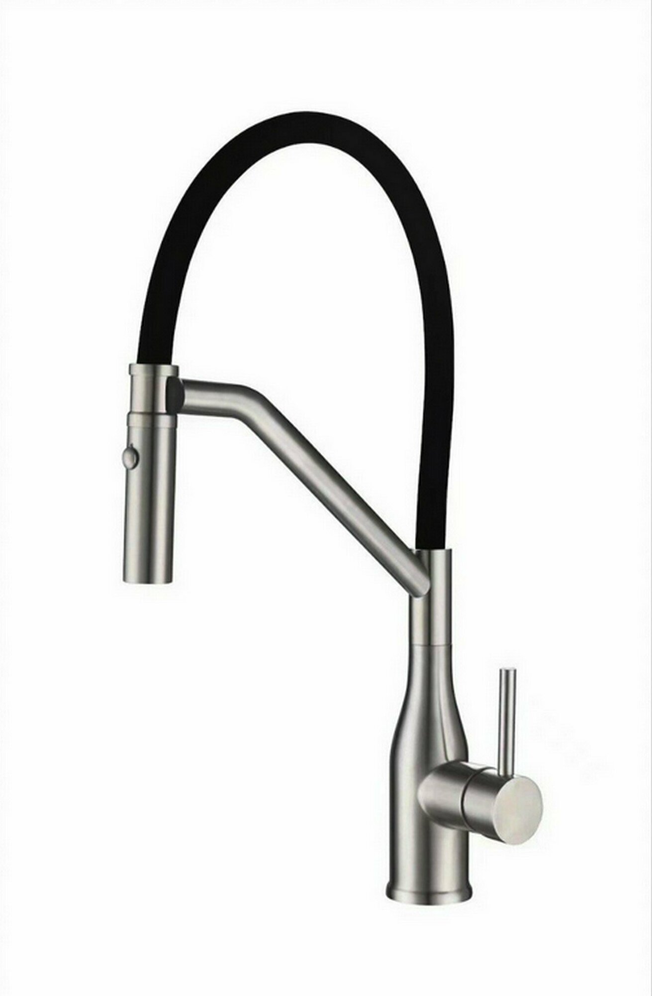 Смеситель для кухни с гибким изливом Gappo G4098-15 сатин/черный