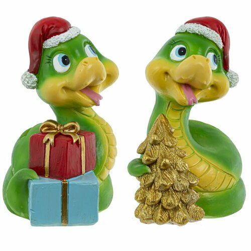 Копилка Змея символ года 2025, 9х9х13 см, 1шт из 2х видов KSM-806040