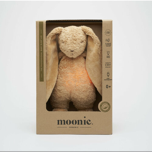 Кролик ночник MOONIE BUNNY CAPPUCCINO NATUR - ORGANIC HUMMING BUNNY WITH A LAMP