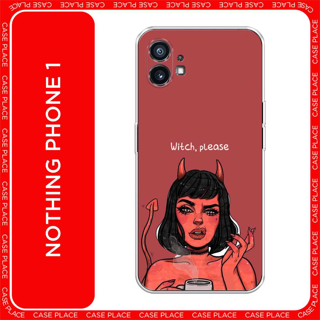 Чехол на Nothing Phone 1 / Нафинг Фон 1 с принтом Evil Girl
