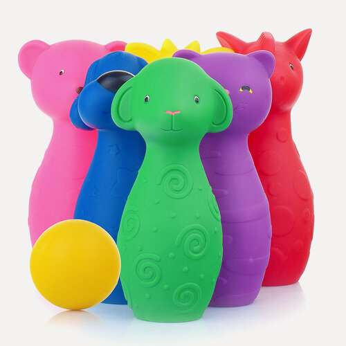 Изображение товара Набор для боулинга "Огонек", для детей от 3 лет, Разноцветные кегли.