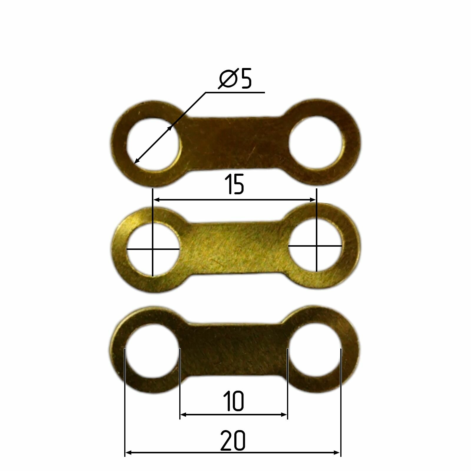 Перемычка 10-20d5 (комплект), 15 мм для А-типа и 4 мм для М-типа — фото 1