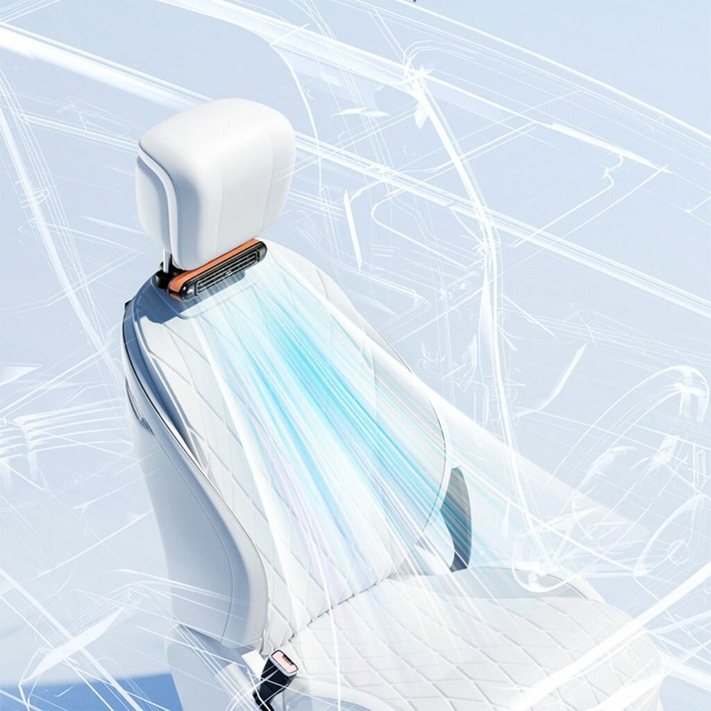 Вентилятор заднего сиденья с USB-разъемом twin turbo-черный — фото 1