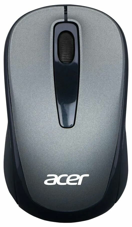 Мышь Acer OMR134 серый оптическая (1000dpi) беспроводная USB для ноутбука (3but)