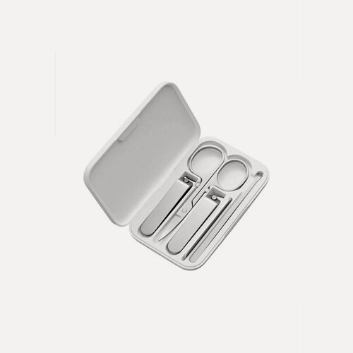 Изображение товара Дорожный маникюрный набор Xiaomi Nail Clipper Five Piece Set, белый/серебристый, 5 предметов