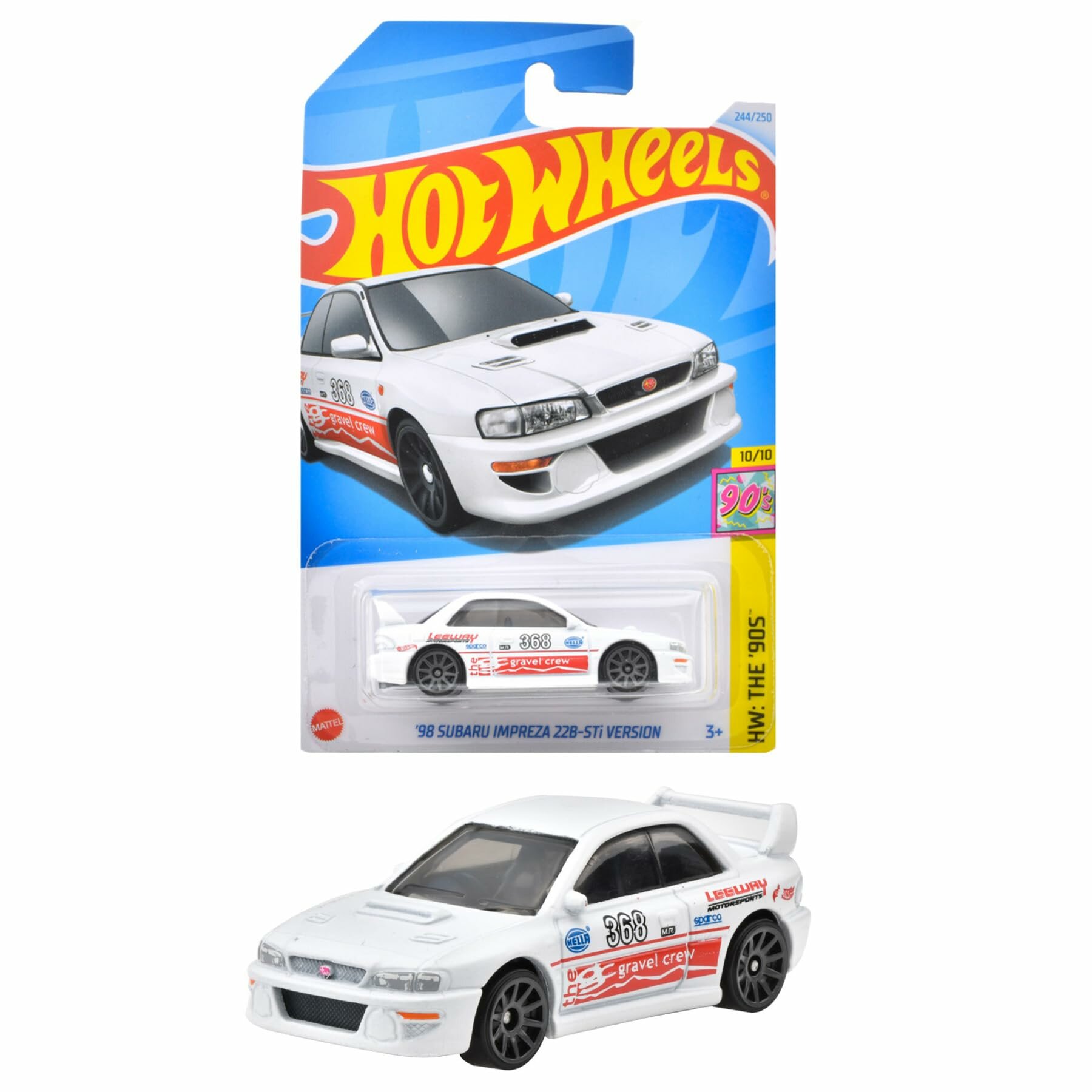 Коллекционная модель автомобиля Hot Wheels 98 Subaru Impreza 22B-STi, 244