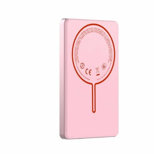 Внешний аккумулятор Momax 1-Power Pass Magnetic Wireless Power Bank 5000mAh - Pink 447500₽