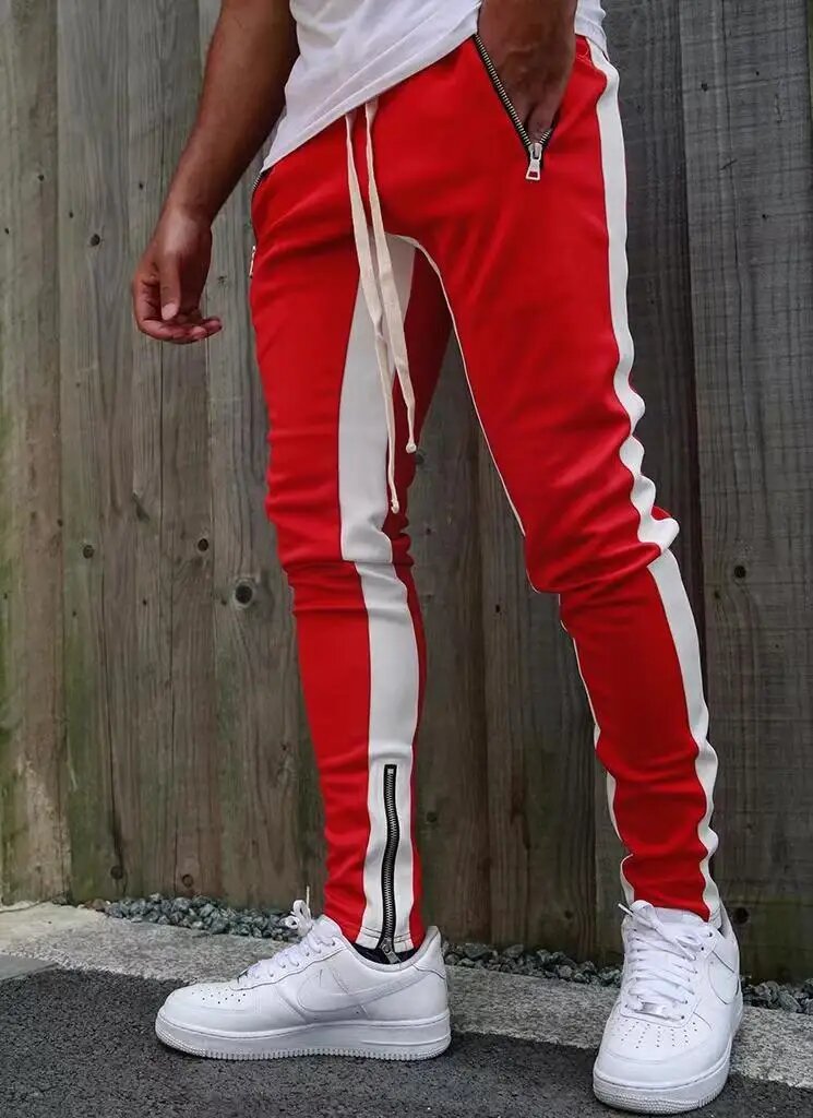 Брюки спортивные , размер 2XL, красный