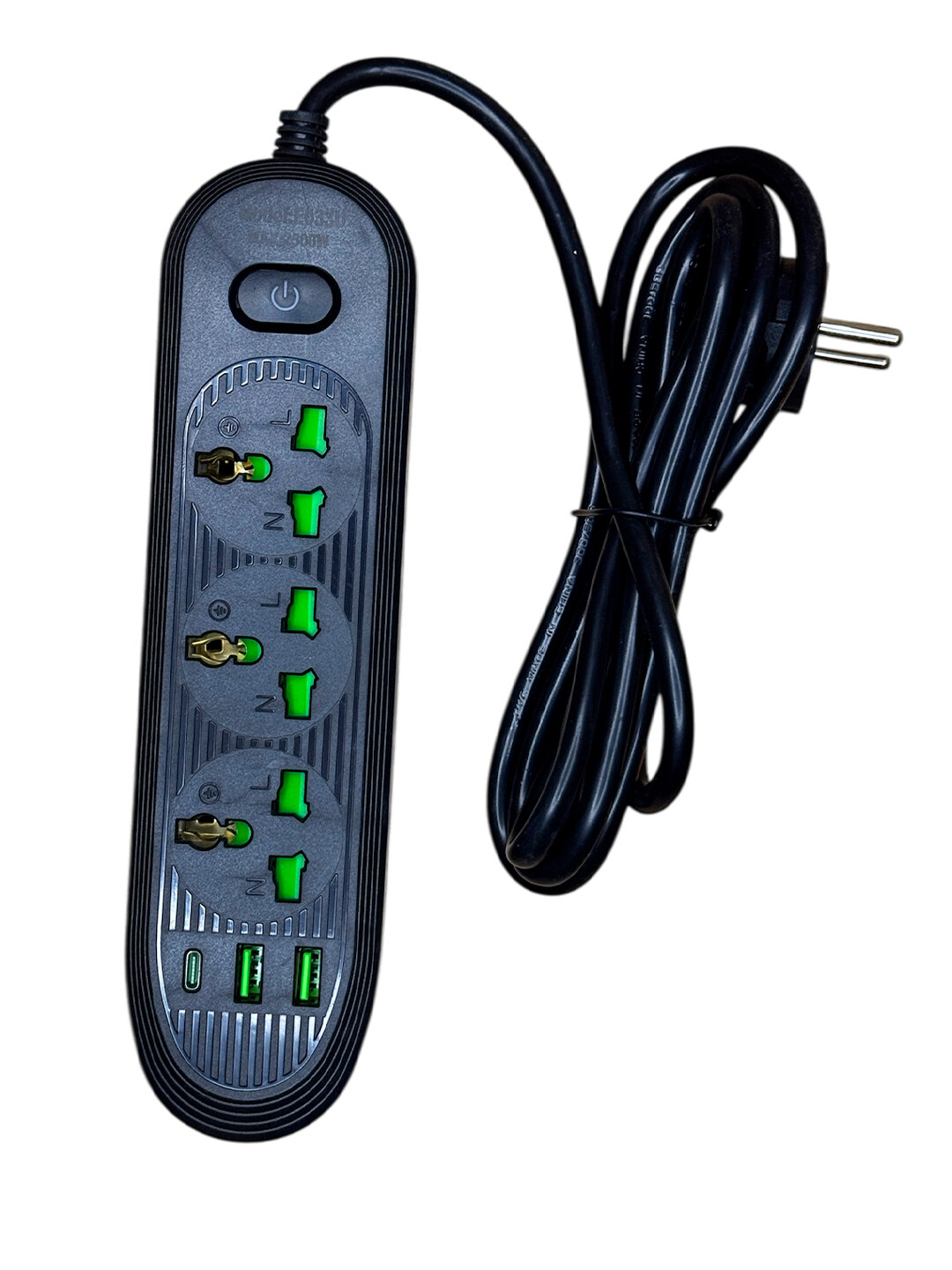 Электрический удлинительный кабель 5 м, 3 м, 2 м, Синий, 3 метр — фото 1