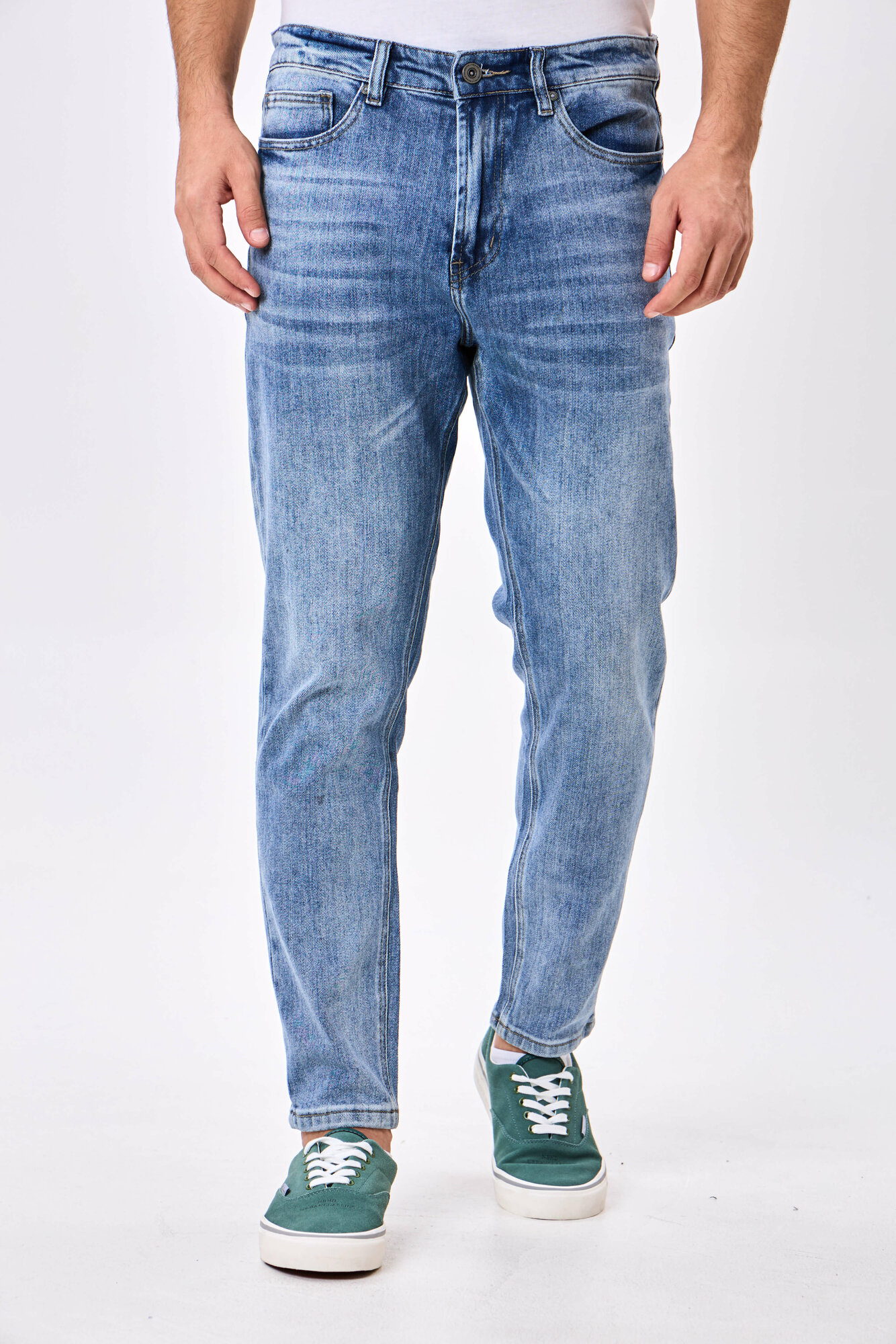 Джинсы зауженные TERRA PRO, размер 36, light blue